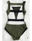 Womens One Piece Body Suit  ,, Army Green “