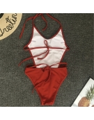 Red Color One Piece Swimsuit ,,Pad“